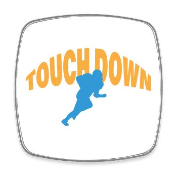 TOUCH DOWN - Viereckiger Kühlschrankmagnet - Weiß - Vorne