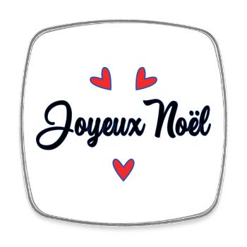 CHRISTMAS. MERRY CHRISTMAS. MERRY CHRISTMAS - Square fridge magnet - white - Front