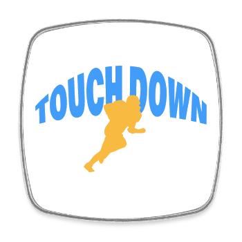 TOUCH DOWN - Viereckiger Kühlschrankmagnet - Weiß - Vorne