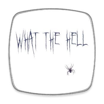 What the hell - Square fridge magnet - white - Front