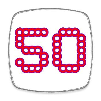 50. 50 YEARS. 50th ANNIVERSARY. 50 YEARS ANNIVERSARY. - Square fridge magnet - white - Front