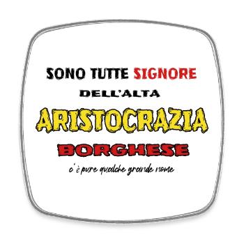 Calboni lord bourgeois aristocracy - Square fridge magnet - white - Front