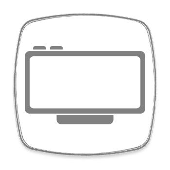 G :YM Neon Console Glyphe - Magnet carré - blanc - Devant