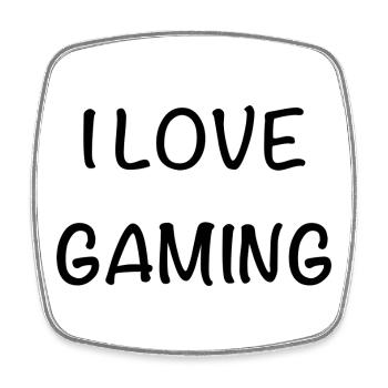 i love gaming - Viereckiger Kühlschrankmagnet - Weiß - Vorne