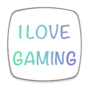 I Love Gaming - Square fridge magnet - white - Front