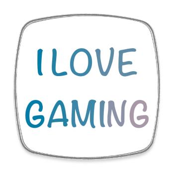 I Love Gaming Aquarell - Viereckiger Kühlschrankmagnet - Weiß - Vorne