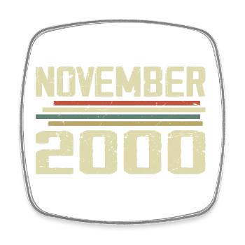 Vintage November 2000 Vintage Retro November 2000 - Square fridge magnet - white - Front