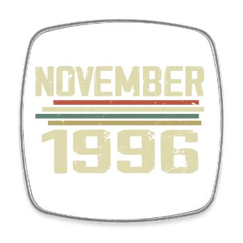 Vintage November 1996 vintage retro November 1996 - Square fridge magnet - white - Front