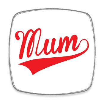 Mama / Muttertag - Viereckiger Kühlschrankmagnet - Weiß - Vorne