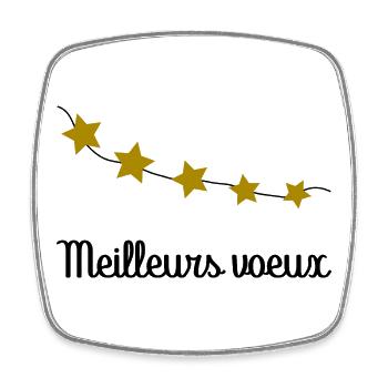 HAPPY NEW YEAR. NEW YEAR'S EVE. NEW YEAR - Square fridge magnet - white - Front