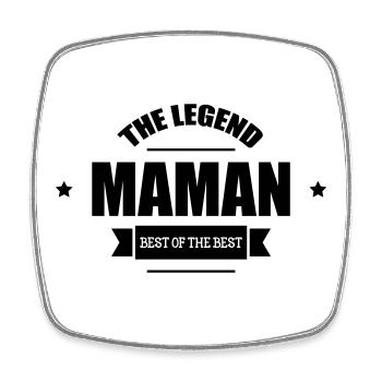Mama die Legende - Viereckiger Kühlschrankmagnet - Weiß - Vorne