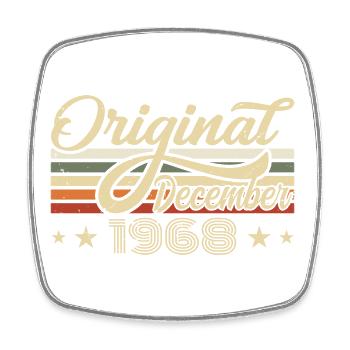 December 1968 - Birthday Gift December 1968 - Square fridge magnet - white - Front