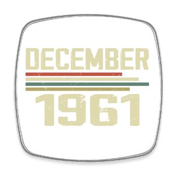 Décembre 1961 Vintage Vintage Rétro Anniversaire - Magnet carré - blanc - Devant