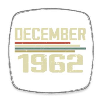 Décembre 1962 Vintage Vintage Rétro Anniversaire - Magnet carré - blanc - Devant