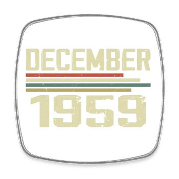 Décembre 1959 Vintage Vintage Rétro Anniversaire - Magnet carré - blanc - Devant
