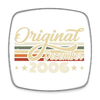 December 2006 - Birthday Gift December 2006 - Square fridge magnet - white - Front