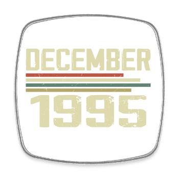 Décembre 1995 Vintage Vintage Rétro Anniversaire - Magnet carré - blanc - Devant