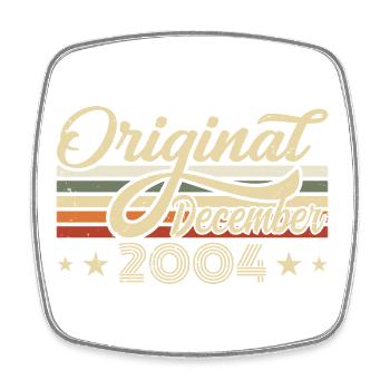December 2004 - Birthday Gift December 2004 - Square fridge magnet - white - Front
