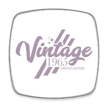 Anniversaire Vintage Rétro 1965 - Magnet carré - blanc - Devant