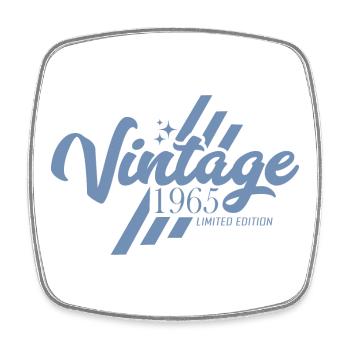 Anniversaire Vintage Rétro 1965 - Magnet carré - blanc - Devant