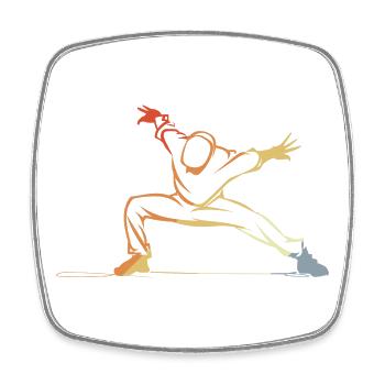 B-Boy Skizze - Viereckiger Kühlschrankmagnet - Weiß - Vorne