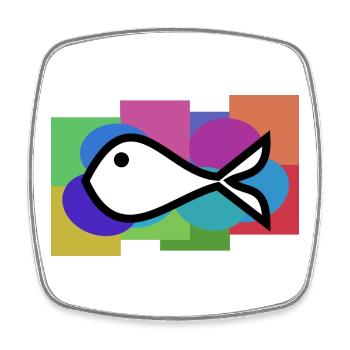 FISH. SARDINE. APRIL FOOL. SEA. OCEAN - Square fridge magnet - white - Front