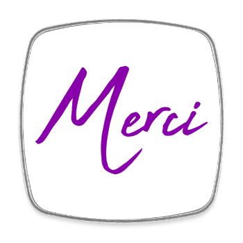 MERCI. MAÎTRESSE. MAÎTRE. MERCI MAÎTRESSE - Magnet carré - blanc - Devant
