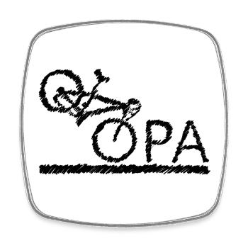 bester Opa Fahrrad Mountainbike Radeln Kritzeln - Viereckiger Kühlschrankmagnet - Weiß - Vorne