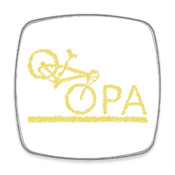 bester Opa Fahrrad Mountainbike Radeln Kritzeln - Viereckiger Kühlschrankmagnet - Weiß - Vorne