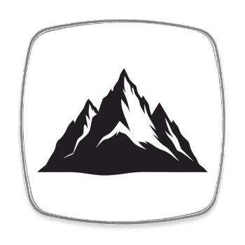 Gebirge - Viereckiger Kühlschrankmagnet - Weiß - Vorne