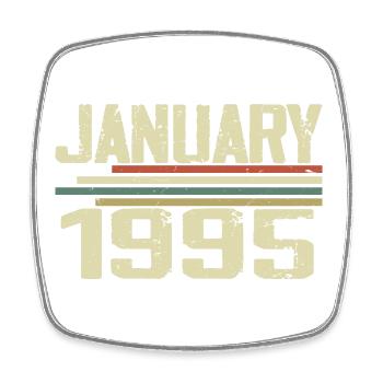 January 1995 - Birthday present January 1995 - Square fridge magnet - white - Front