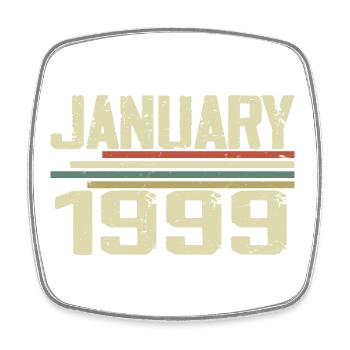 Janvier 1999 - Cadeau d’anniversaire Janvier 1999 - Magnet carré - blanc - Devant