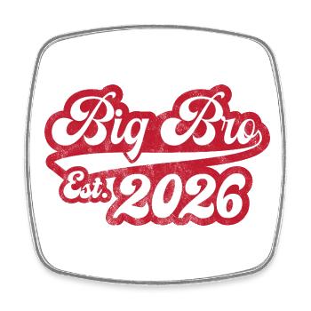 Big Bro Est 2026 - Magnet carré - blanc - Devant