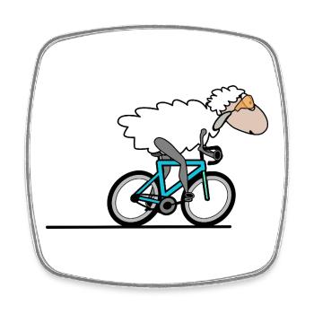 Road Bike Cycling - Square fridge magnet - white - Front