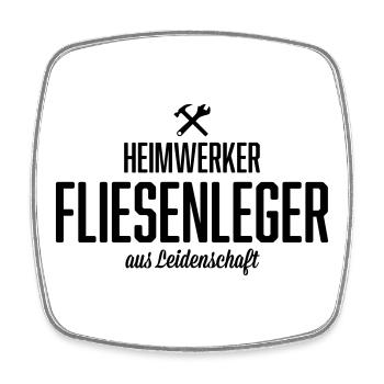 Heimwerker Fliesenleger - Viereckiger Kühlschrankmagnet - Weiß - Vorne
