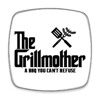La Grillmother - Magnet carré - blanc - Devant