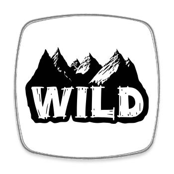 Into the Wild [Schwarz] - Viereckiger Kühlschrankmagnet - Weiß - Vorne