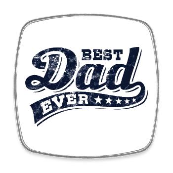 Best Dad Ever - Best Dad - Father's Day - Square fridge magnet - white - Front