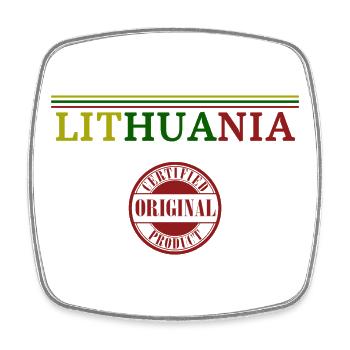Litauischer Stolz, ich liebe Litauen - Viereckiger Kühlschrankmagnet - Weiß - Vorne