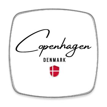 I love Copenhagen, memory of Copenhagen - Square fridge magnet - white - Front