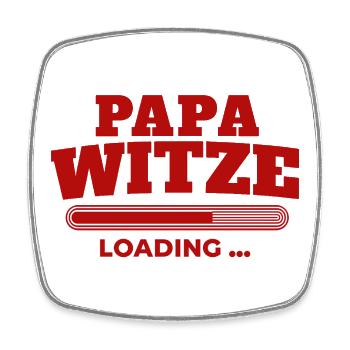PapaJokes Loading Bar - Square fridge magnet - white - Front
