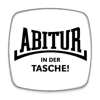Abitur – In Der Tasche! (Abiturient Abi Konkav B) - Viereckiger Kühlschrankmagnet - Weiß - Vorne