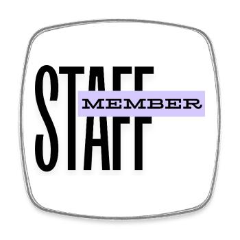STAFF Member - Team Personnel - ORGA - Staff - Square fridge magnet - white - Front