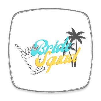 Bride Squad Tropical Sunset Design - Square fridge magnet - white - Front