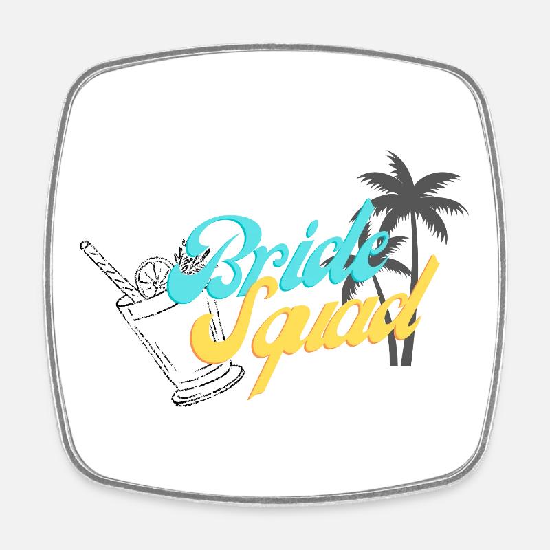 Bride Squad Tropical Sunset Design - Magnet carré - blanc