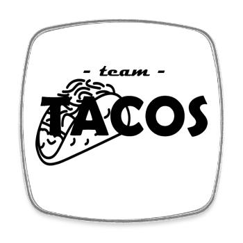 Team Tacos - Viereckiger Kühlschrankmagnet - Weiß - Vorne