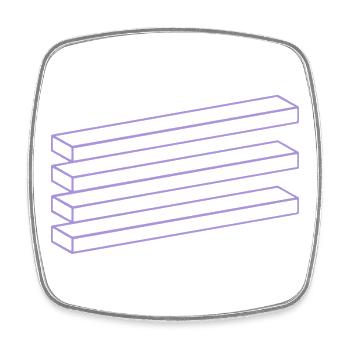 Optische Täuschung Geometrie Minimalistisch Puzzle - Viereckiger Kühlschrankmagnet - Weiß - Vorne