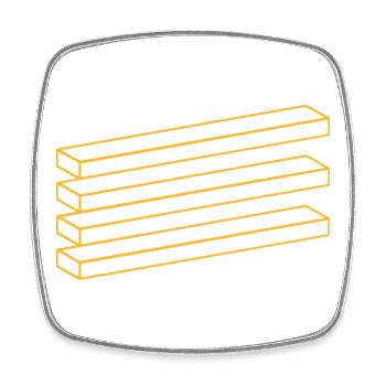 Illusion d’optique Géométrie Minimaliste Puzzle - Magnet carré - blanc - Devant