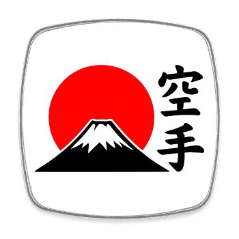 Fuji-San - Viereckiger Kühlschrankmagnet - Weiß - Vorne