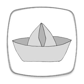 Minimalistische Lotuszeichnung - Viereckiger Kühlschrankmagnet - Weiß - Vorne